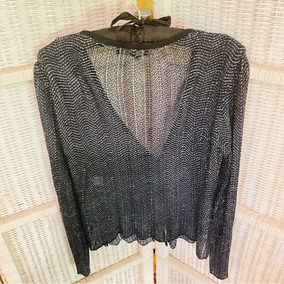 Escada Navy Blue Knit Button Front Cardigan- Size 38/M - Picture 3 of 10